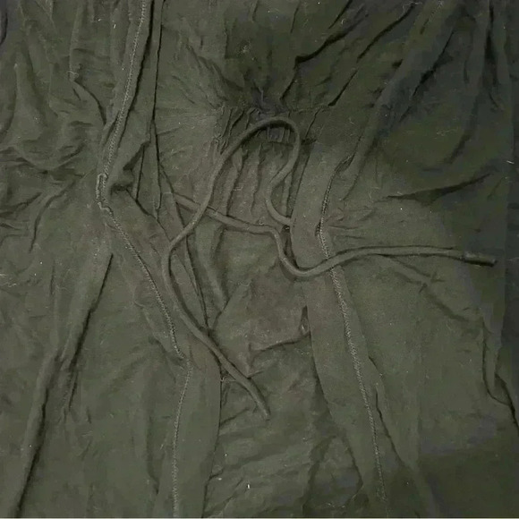 DKNY Black Longline Cardigan Sweater Wrap Tie Duster Knit Long Sleeve Size M - Picture 5 of 8